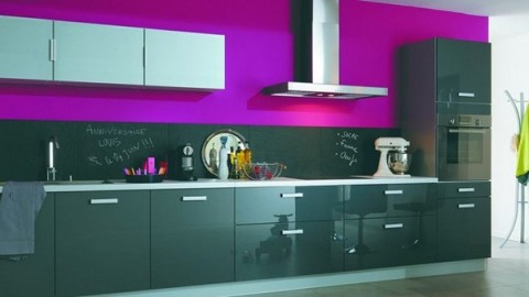 Painted walls in the kitchen