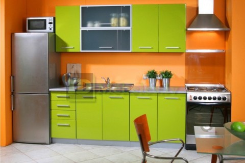 Orange color for kitchen walls