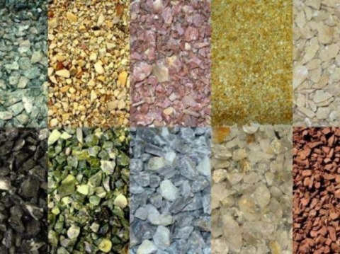 Variants of the mixture for facade decoration.