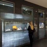 Translucent concrete display case