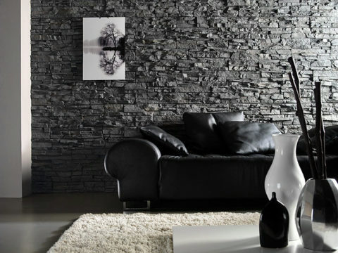 Living room in gray tones