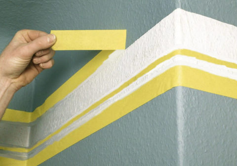 Using masking tape to create a picture