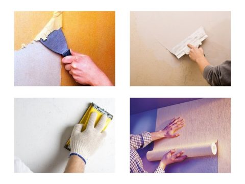 The main stages of wallpapering