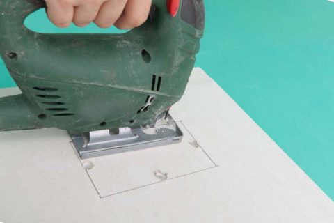 Drywall cutting with a jigsaw