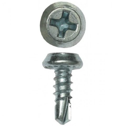 Screws for metal with a drill