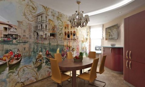 Widescreen murals transform the interior