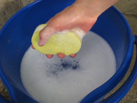 The walls of the bathroom need periodic cleaning from spray and limescale