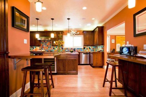 Warm Orange Kitchen