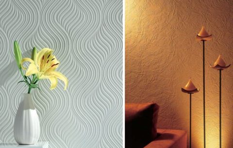 Unlike paint, textured wallpaper can hide small irregularities in the walls.