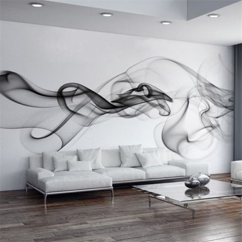 Wall mural with abstract pattern