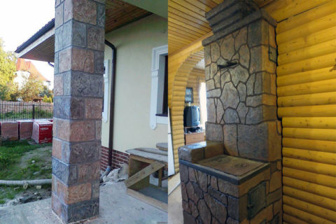 Imitation of natural stone