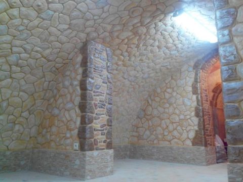 Stone stucco interior