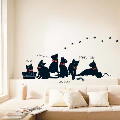 Wall stickers in the living room