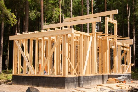 Installation of the frame for insulation and cladding