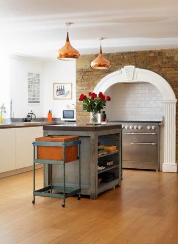 Niche stove in the kitchen