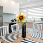 tiled walls in the kitchen